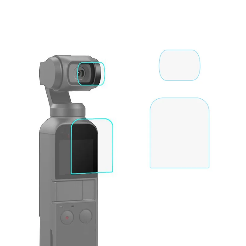 2pcs Glass Films Lens Screen Protection Film for Dji Osmo Pocket / Osmo Pocket 2 Gimbal Camera Accessories