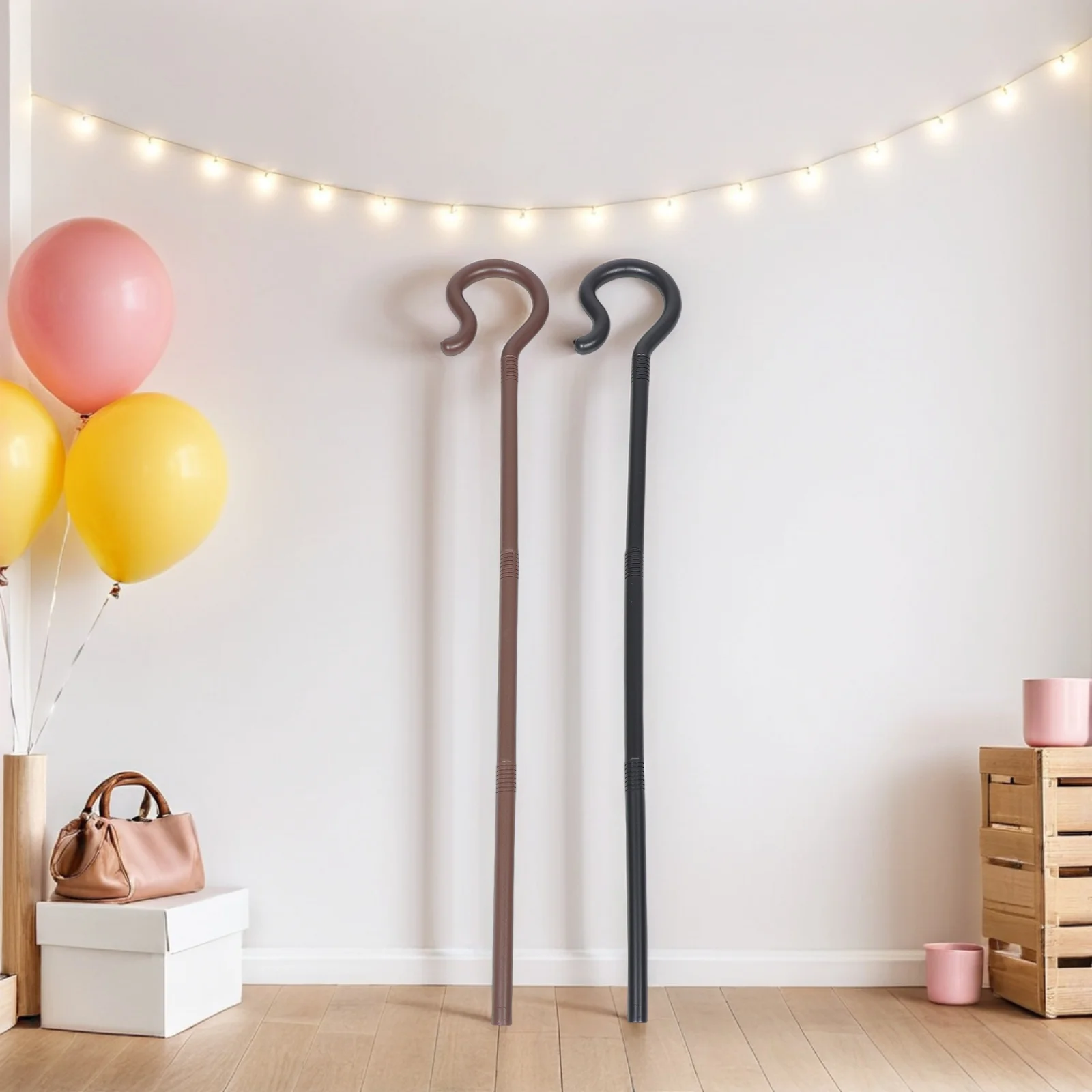 Bastón de plástico para decoración de vacaciones para niños, accesorio de disfraz de Cosplay, fiesta de baile, palo de decoración para escenario, 3 uds.