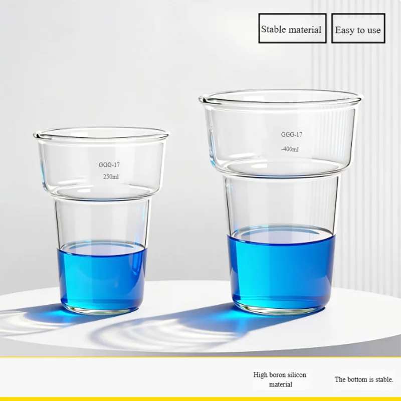 250ML400ml dyeing beaker high temperature resistant thick wall high borosilicate glass beaker