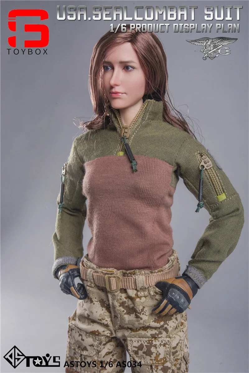 ASTOYS AS034 1/6 skala kobieta US Navy mundur bojowy garnitur ubrania Model Fit 12 "żołnierz figurka ciało lalki