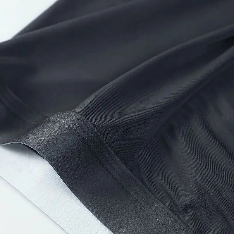 Celana Boxer Pria Bahan Sutra Es Warna Solid Cepat Kering Pakaian Dalam Lembut Bernapas Model Low-Rise Ukuran S-6XL Celana Dalam Anak Laki-laki Boxershorts Pria