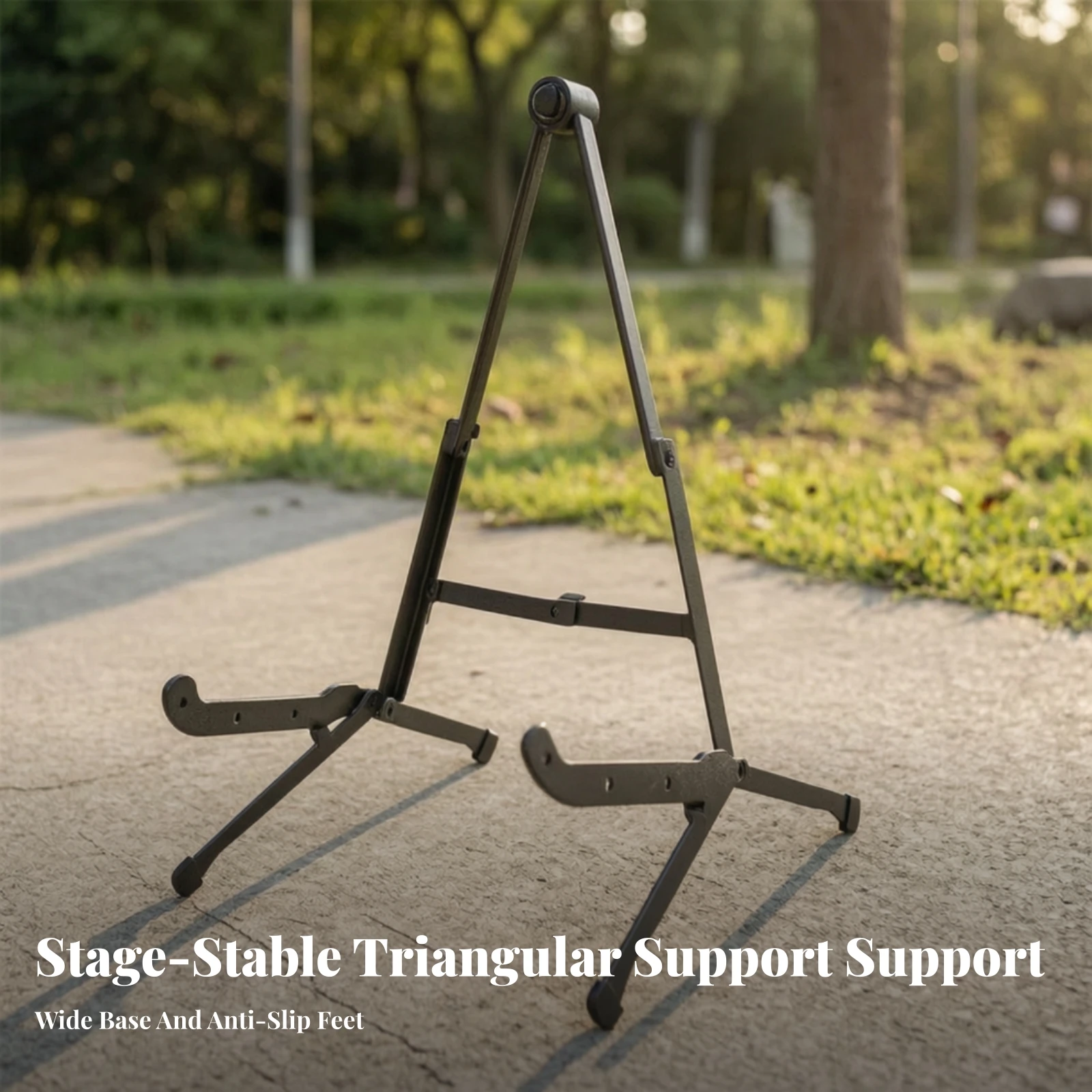 V-Frame Guitar Stand Sturdy Guitar Stand with Padded Arms Non-Slip Soft for Guitarists, Home Practice, Stage