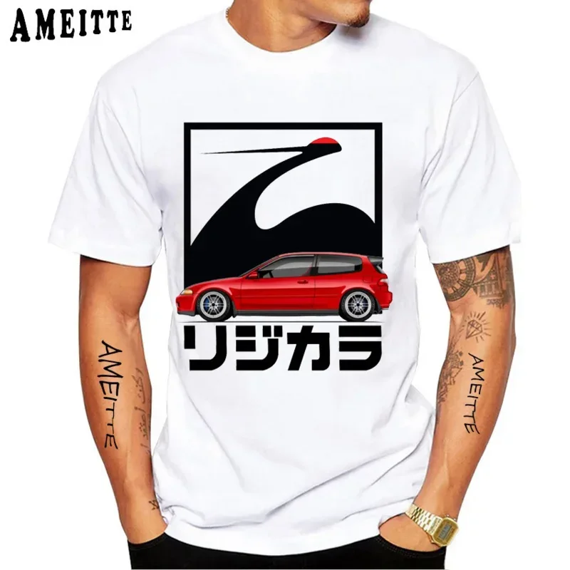 JDM Civic Type R eg hatchback spoon sport T-shirt men short sleeve Japan legend car evolve tshirts hip hop boy casual white tees