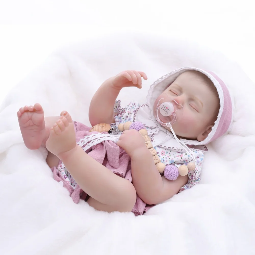 Cloveray 20-calowa Lalka Reborn z Pełnego Winylu, Realistyczna, Urocza Lalka Winylowa, Ręcznie Robiona, Wysoka Jakość, Wysoka Pigmentacja, Zabawka dla Dzieci, Prezent na Boże Narodzenie