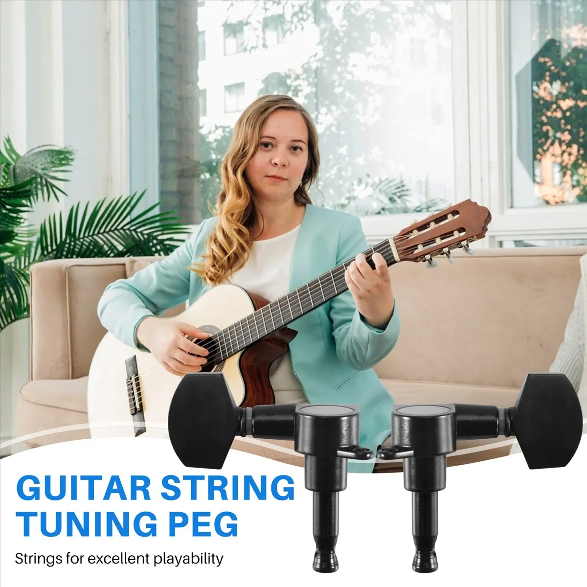 

*N21R 6 Pieces Black Sealed electric Tuning Pegs Tuner Machine Head 3R 3L / acoustic guitar