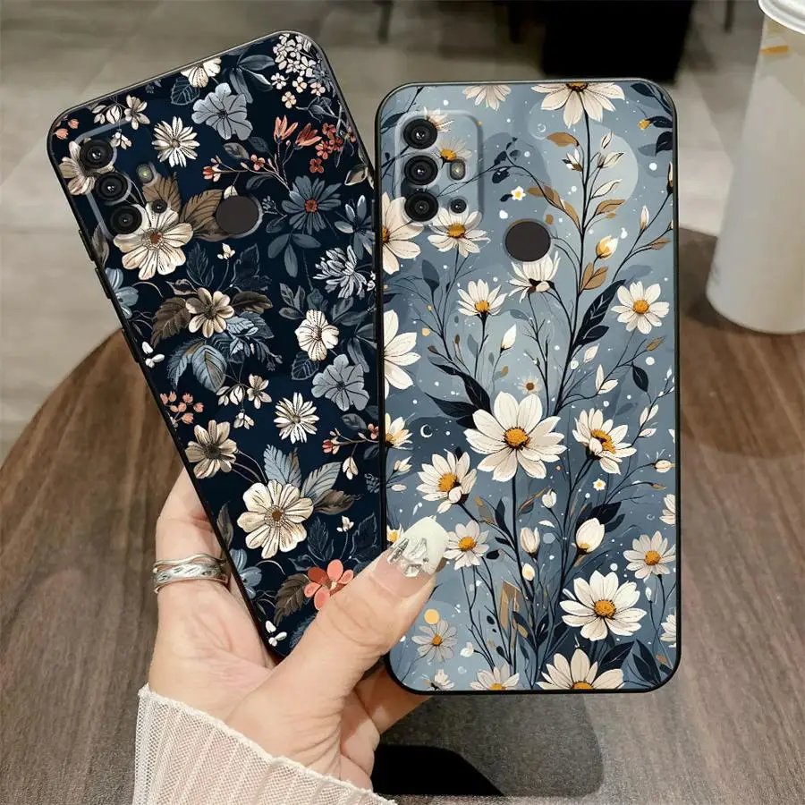 Soft Back Phone Cover Case for Moto X30 Pro Edge 20 30 S30 Pro Various Flowers