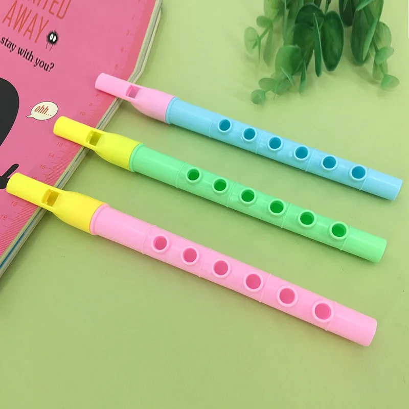 Assembled Flute Children's Small Flute Toy 6-hole Mini Vertical Flute Creative Baby Instrument Playing Music Toy Gift Random