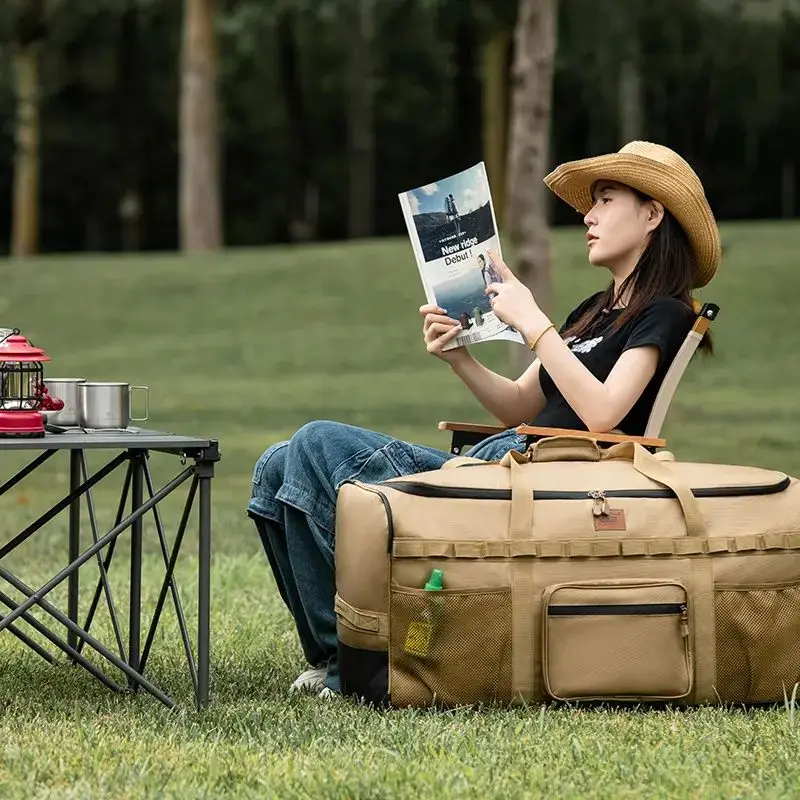 Large Capacity Outdoor Waterproof Wheel Bag Towboat Bag Travel Bag for Camping And Tourism Durable Luggage for Self-Driving T...