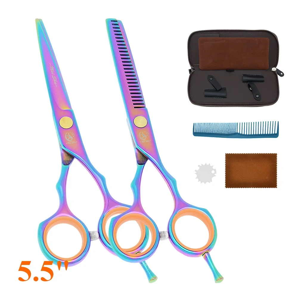 

5.5 Inch Stainless Steel Hairdressing Scissors Hair Cutting Thinning Shears Salon Hair Trimming Clippers Haircut Trimmers A0026A
