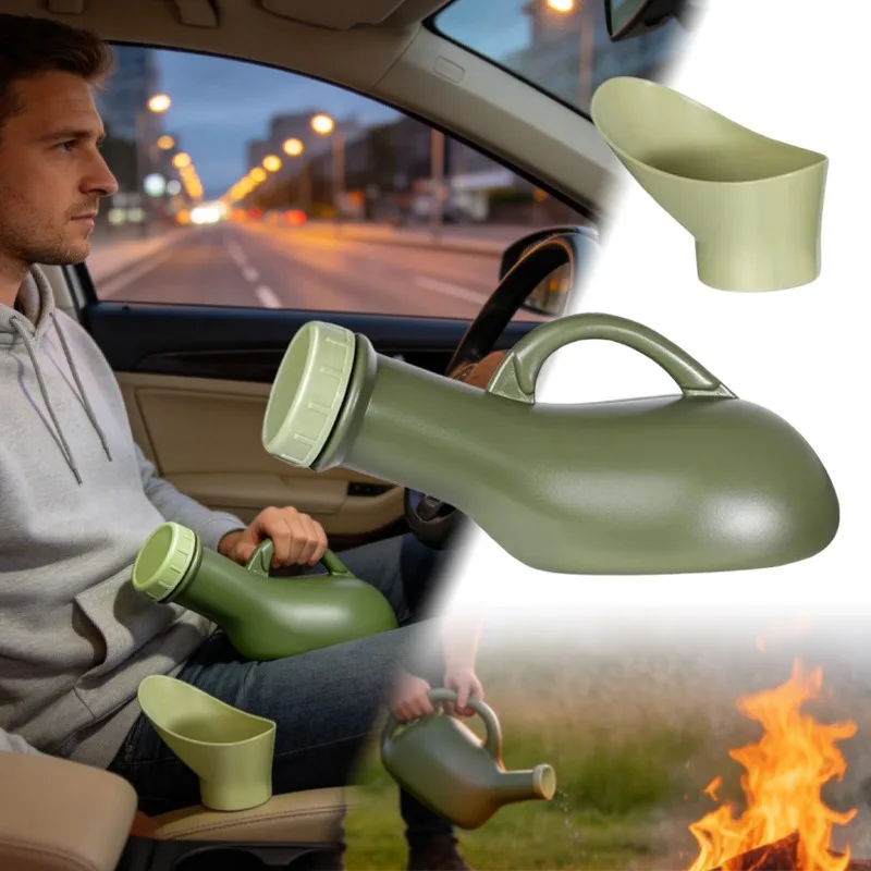 1000ml Mobile Urinal Toilet Aid Bottle Go Out Travel Camping Car Toilet Pee Bottle Portable Urinal Bottle with Cap 1/2pcs
