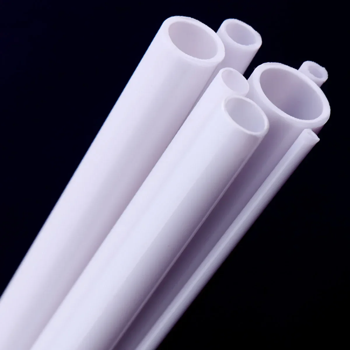 1-20Pcs White ABS Pipe Tube Round Plastic Hollow Pipe Dia 2/3/4/5/6/8mm x Length 250mm DIY Handmade Sand Table Material