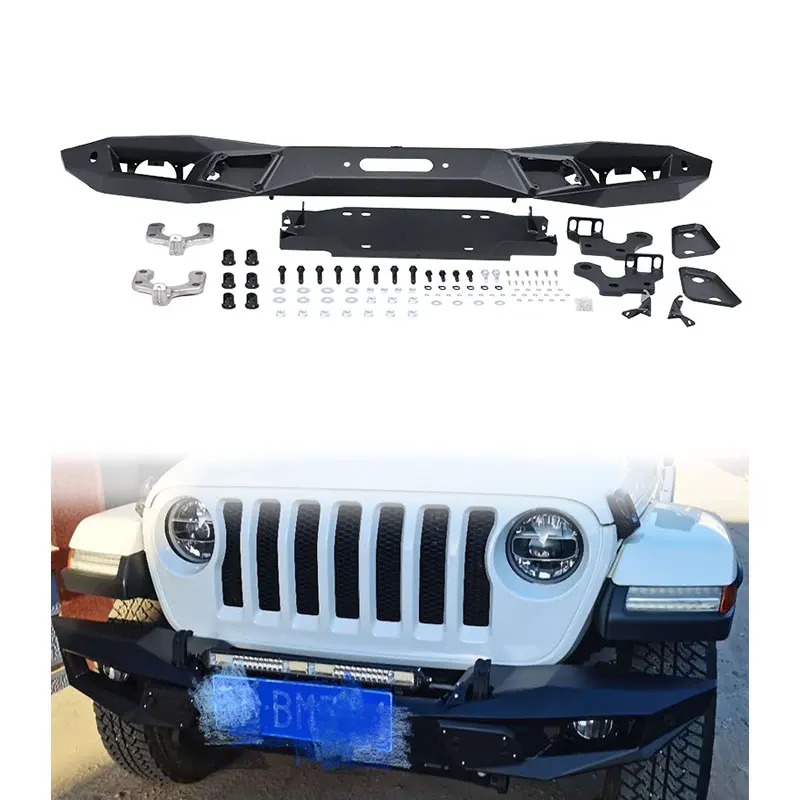 OEM 4x4 black steel Front bumper Blade Third Generation style  for jeep wrangler jk JL HS-KL-B001