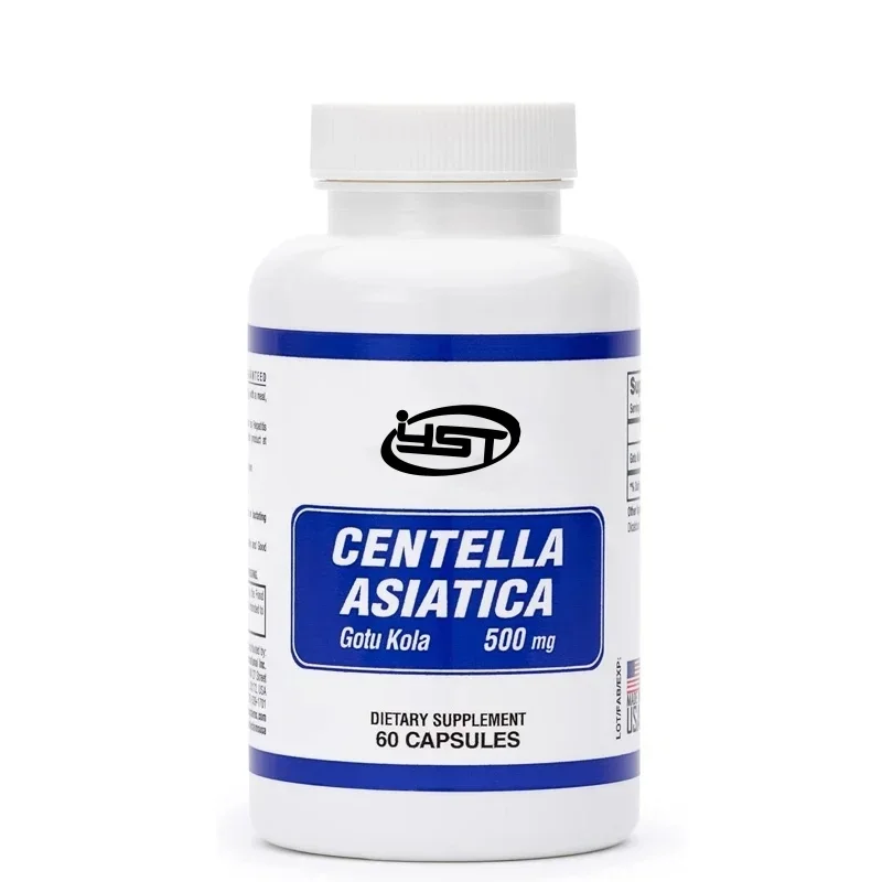 Centella Asiatica Capsules 500mg 60 Capsules - Snow Grass Capsule Extract Also Helps Calm Mental Fatigue