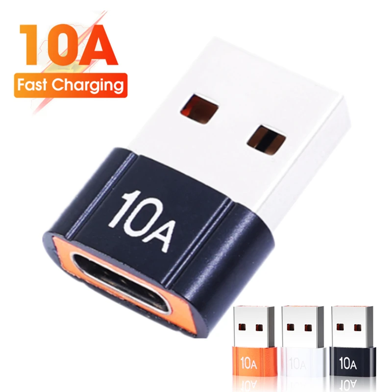 10A Typ C Weibliche Zu USB A Stecker OTG Adapter USB C Konverter Für Macbook Mi Samsung Oneplus Realme Kabel stecker Adapter 2023