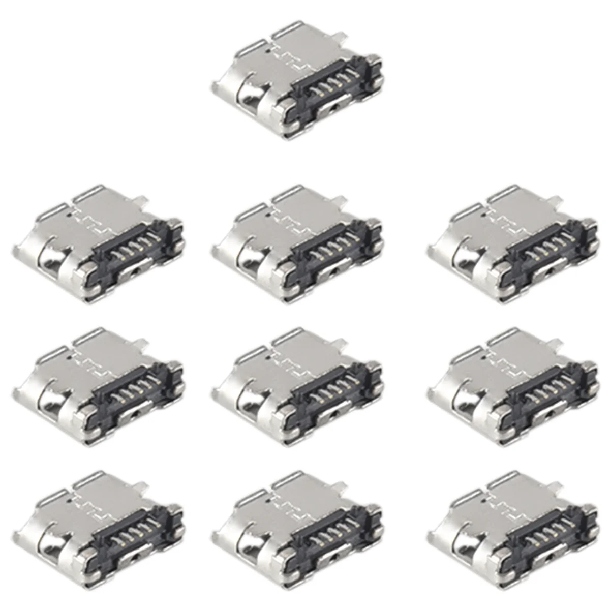Connecteur micro USB femelle type B, 10 pièces de rechange, prise de port