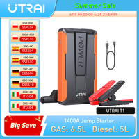 UTRAI-Car Jump Starter Power Bank, Portable Car Battery Booster Charger, Starting Device, Auto Emergency Start-up Lighting, 12V