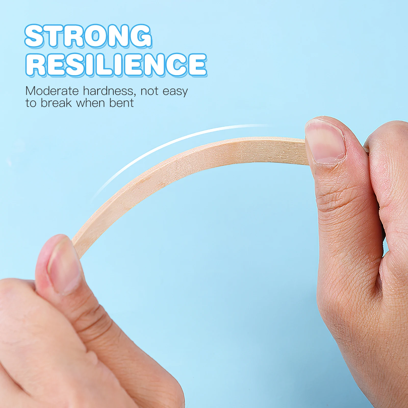 

100Pcs Wooden Craft Sticks for DIY Creative Projects Non Edible Moderate Hardness Not Easy to Break Wooden Sticks