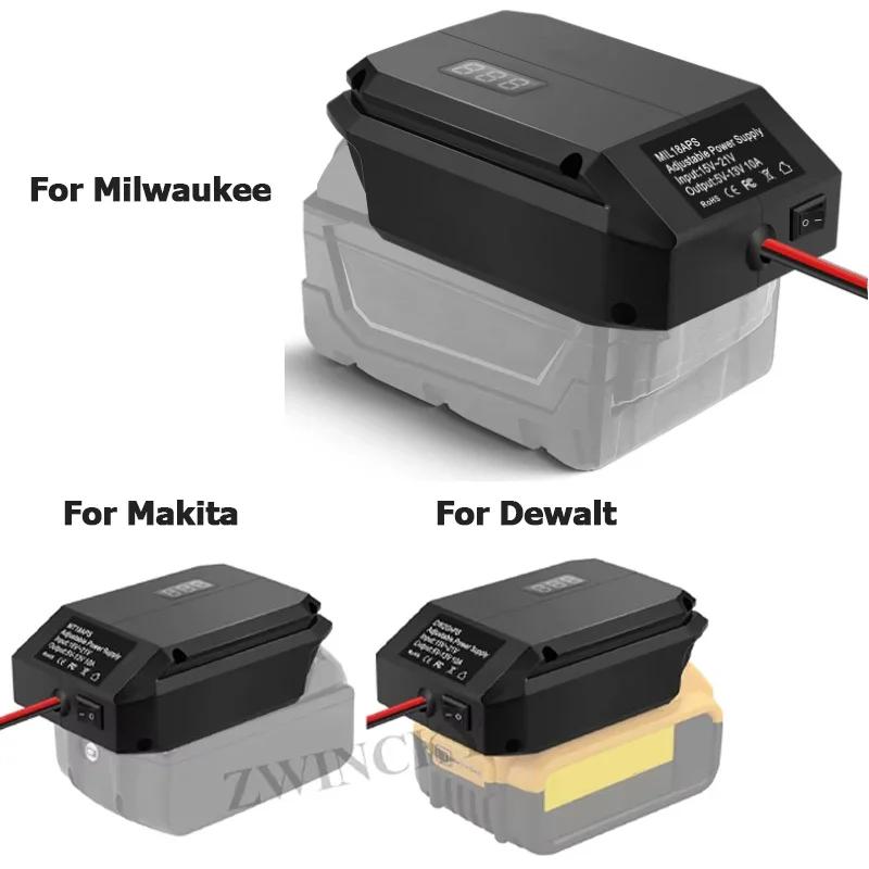 18V To 12V Step Down Converter for Makita/Dewalt/Milwaukee 18V Battery Adapter Cigarette Lighter Power Adapter Voltage Regulator