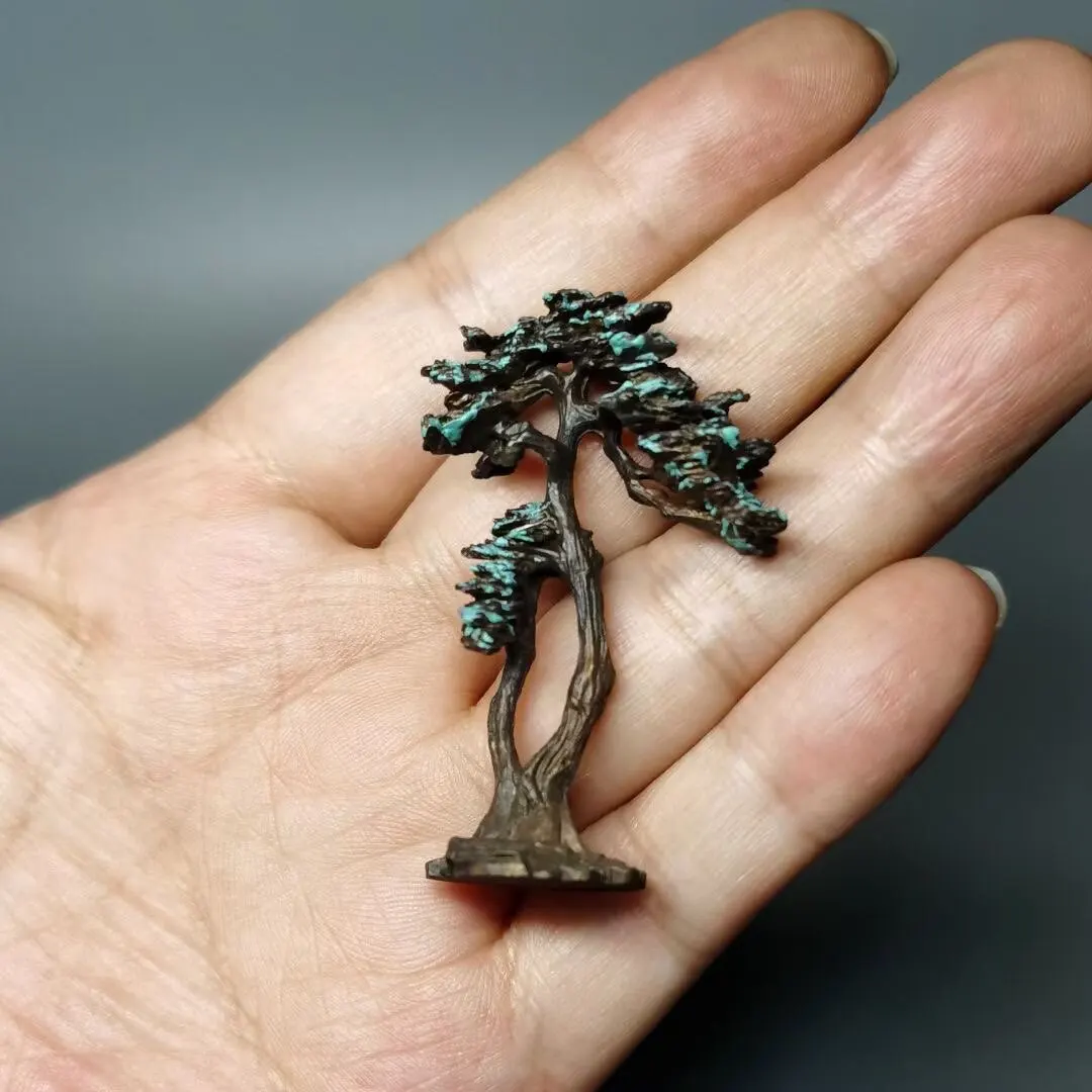 Pine Miniature Mini Pure Solid Hand Painting Ancient Scholar Landscape Accessories Small Ornaments
