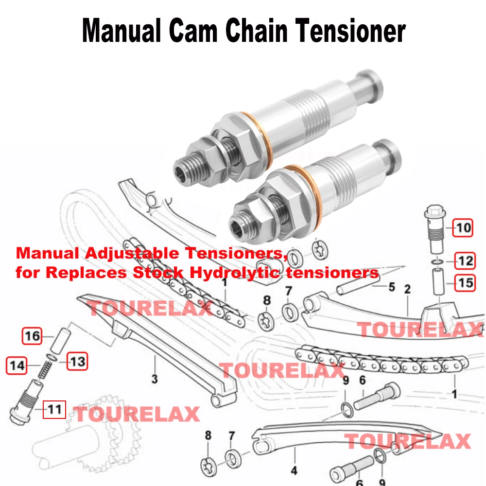 Manual Cam Timing Chain Tensioner Adjuster For BMW R1200 C/CL, R1150 GS/GS Adv/R/RS/RT, R1100 GS/R/RS/RT/S, R900R, R850GS/R/RT/C