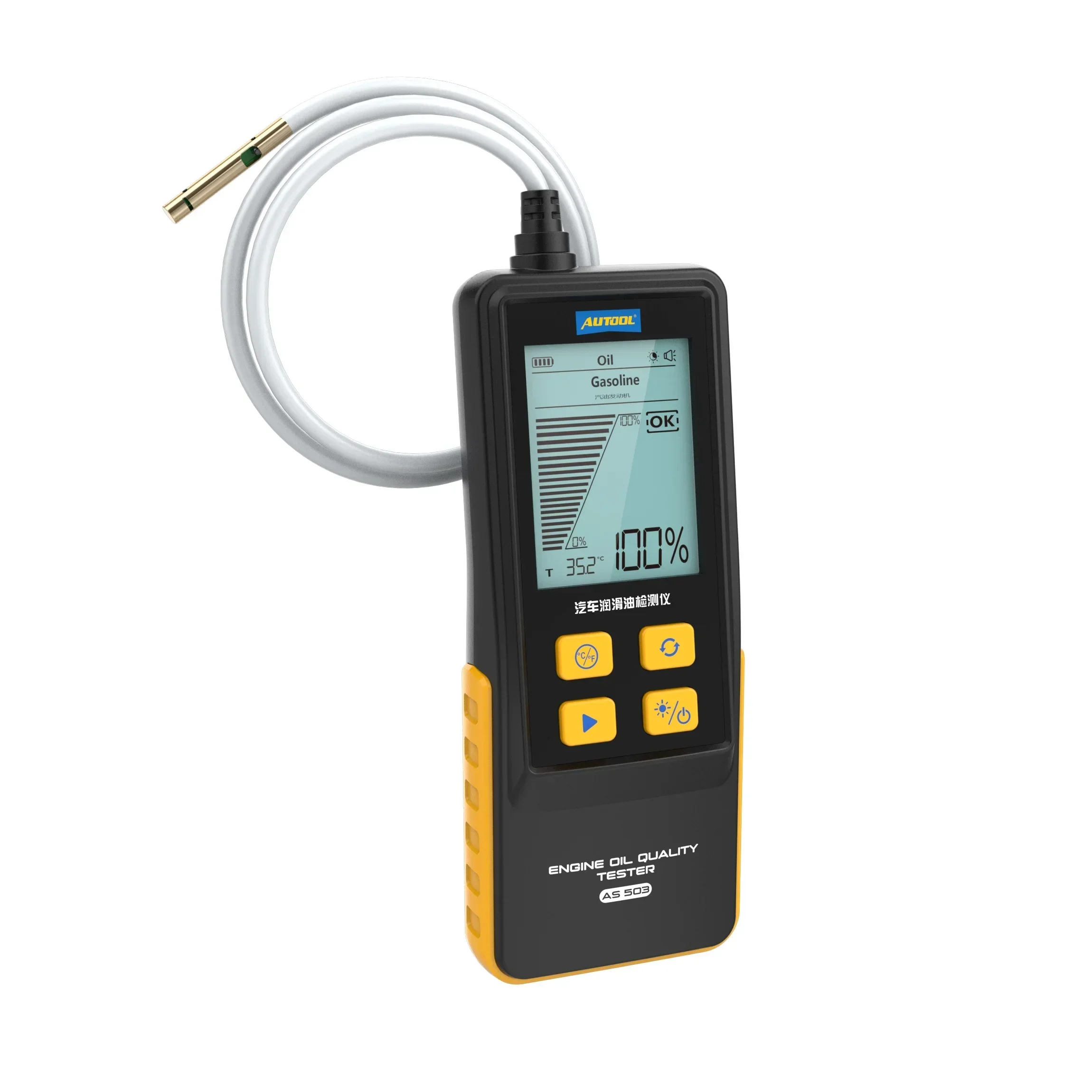 AUTOOL AS503 Engine Oil Tester with Digital Display for Auto Check Gasoline & Diesel Car Engine POA Oil Quality Repair Tools