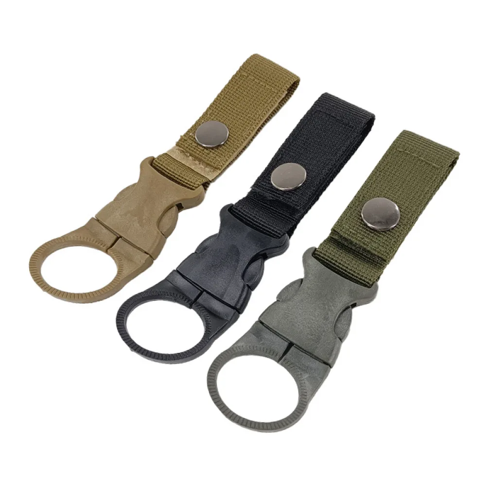 Tactical Gear Water Bottle Clip Mountaineering Buckle Survival Outdoor Camping Webbing Hanger For Backpack Belt Accessory