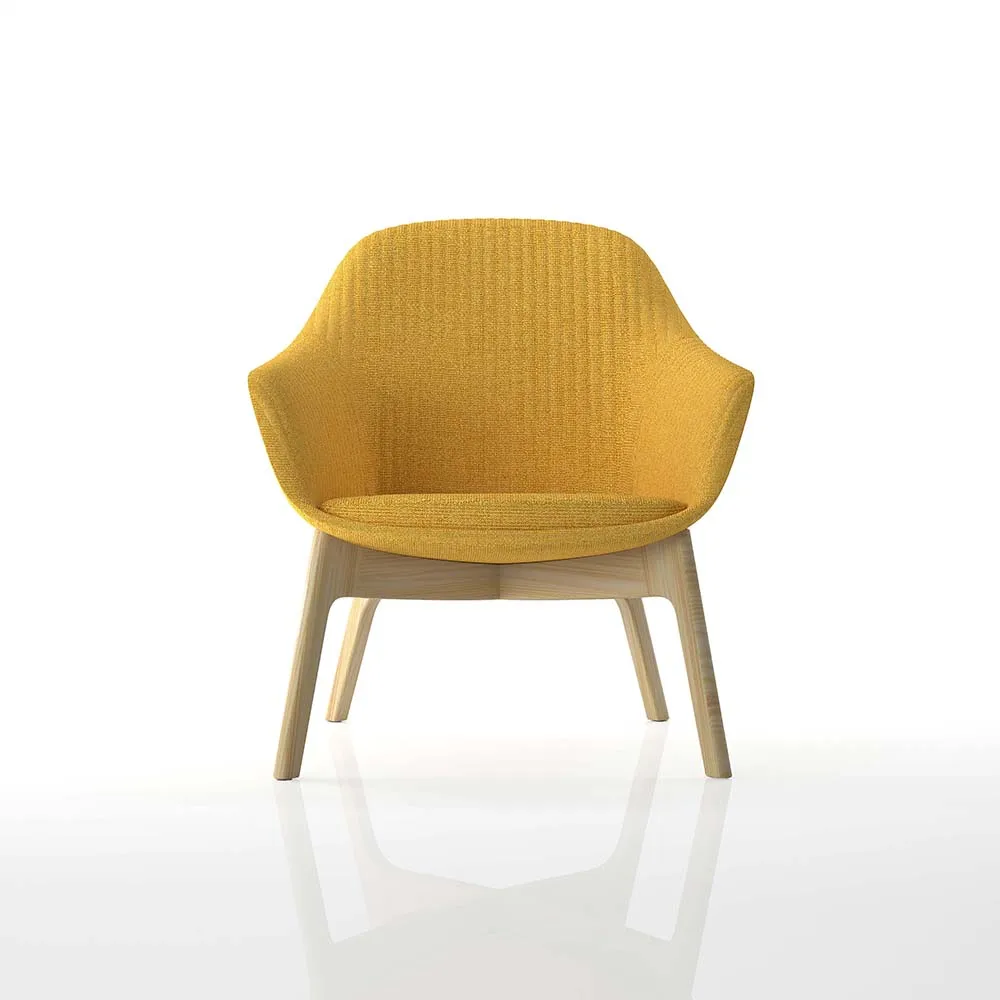 High quality fabric wooden legs modern office waiting room visitors living room chairs