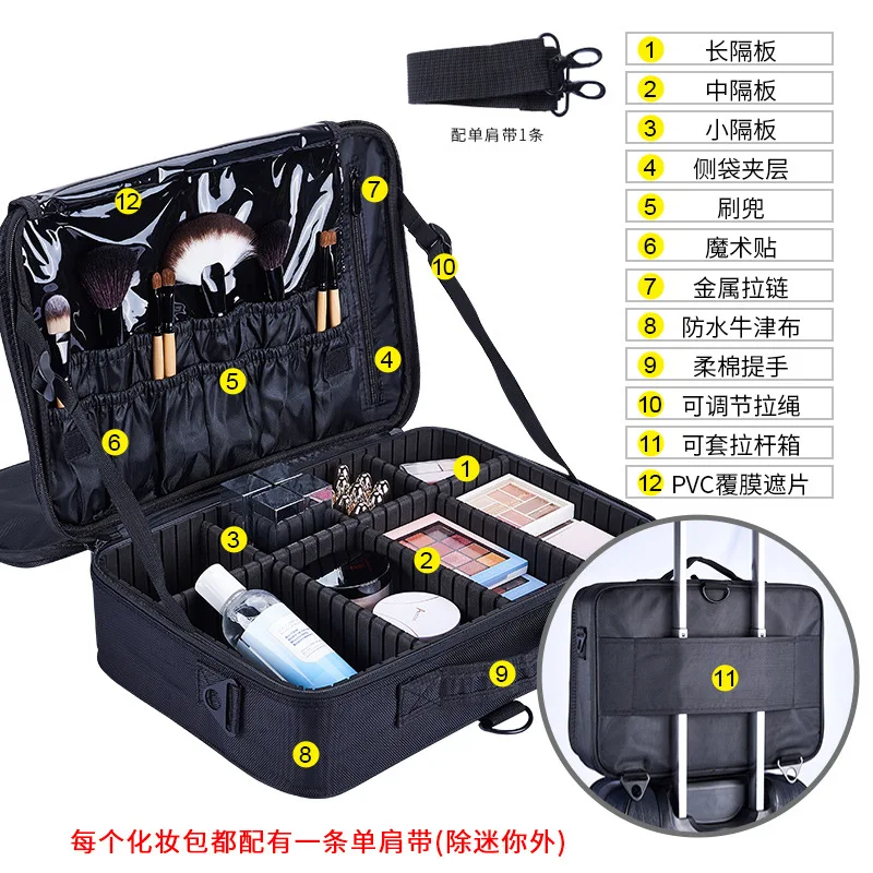 Handheld Multifunctional Organizer Bag Large Capacity Fashion Portable Cosmetic Bag Toolkit