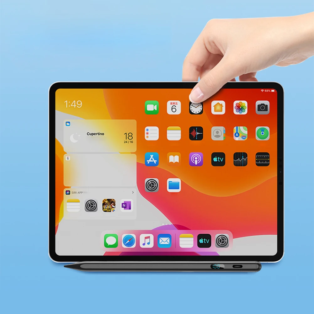قلم ستايلس حساسية الميل قلم مغناطيسي رفض اليد قلم رصاص نشط عرض الطاقة لجهاز iPad Pro 12.9/11/13 بوصة M4 #1