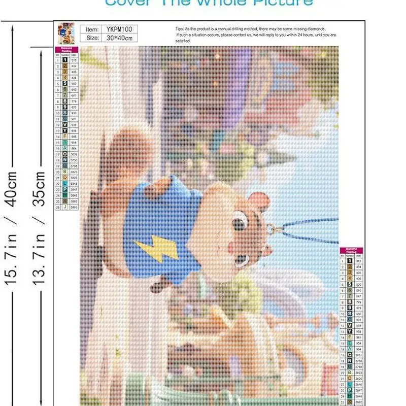 1 قطعة 5D الحفر الكامل DIY الماس طقم الطلاء ، لطيف الكرتون السنجاب الحيوان شخصية في الأزرق البرق هوديي ، جولة حجر الراين Em