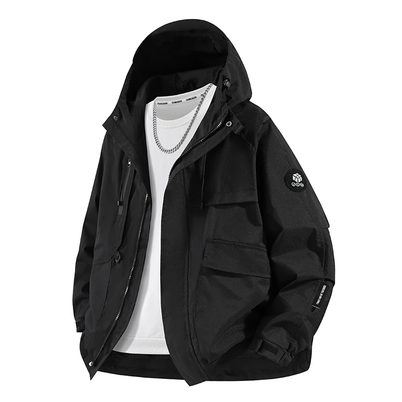 

Spring and Autumn Couple Waterproof Hoodie Men's Outdoor Mountain Work Clothes Hoodie Mountaineering Coat Top
