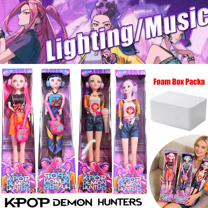 

NEW HOT K-pop Demon Hunters Action Figure Toy Rumi Mira Zoey Beautiful Princess Baby Girl Dolls Plastic DIY Toy for KPOP Fans