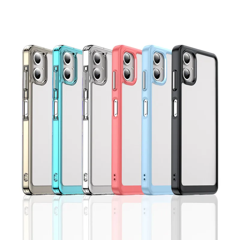 

For Samsung Galaxy A06 Case For Samsung A06 Cover Colorful Soft Edge Silicone Transparent Bumper For Samsung Galaxy A06 Fundas