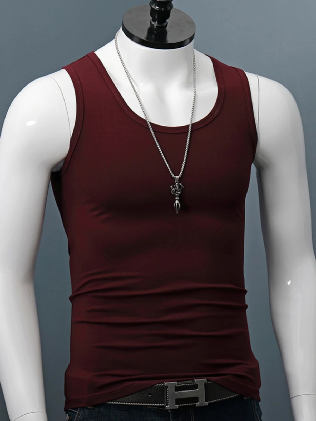 Men's Fitness Sports Tank Tops Man Gyms Workout Clothing Sleeveles Casual Summer Loose Undershirt Basketball Running Vest C75