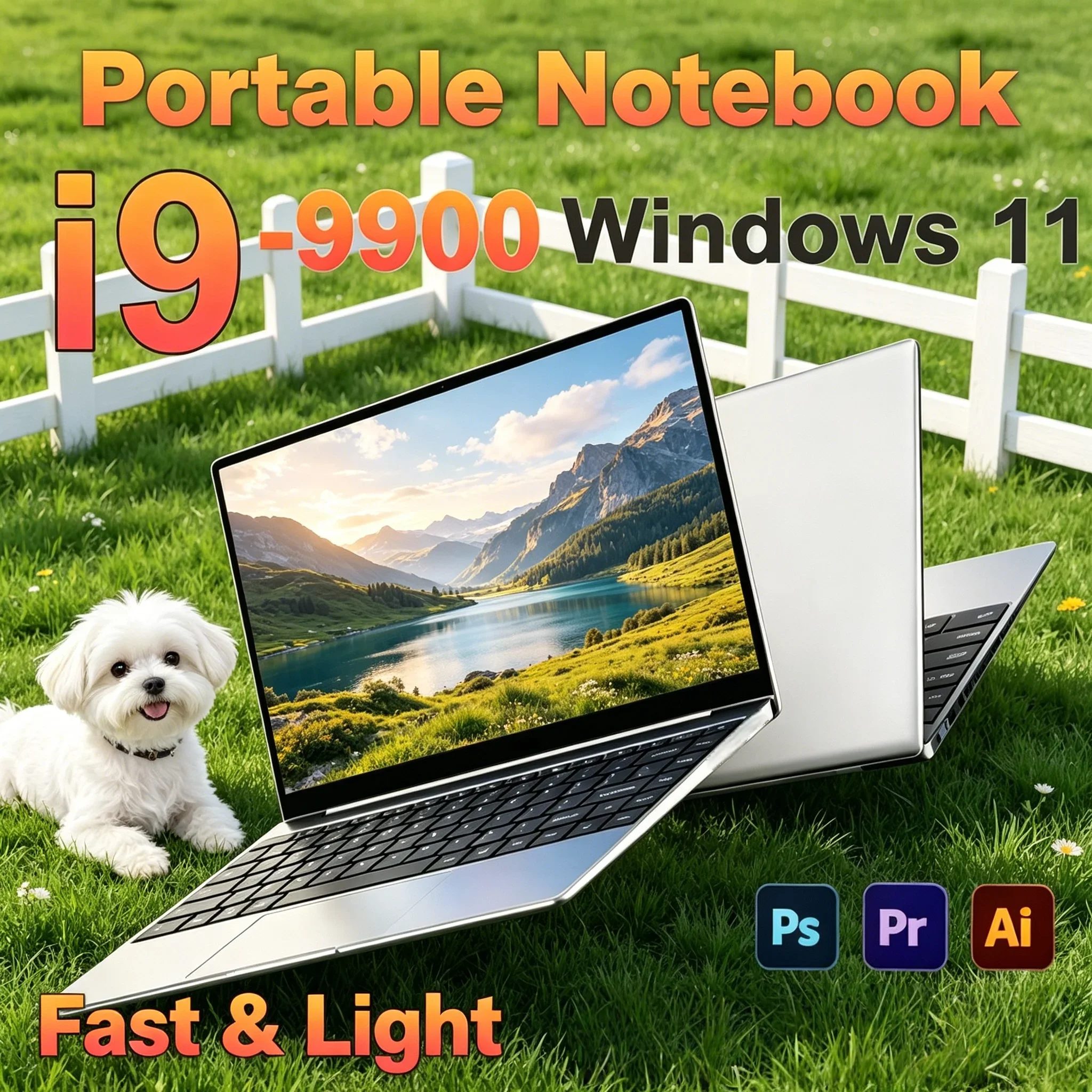 

Ultra Slim 15.6'' Gaming Office Notebook Intel I9-9900 Core 32GB Large RAM 2TB SSD Windows 11 Pro Portable Computer