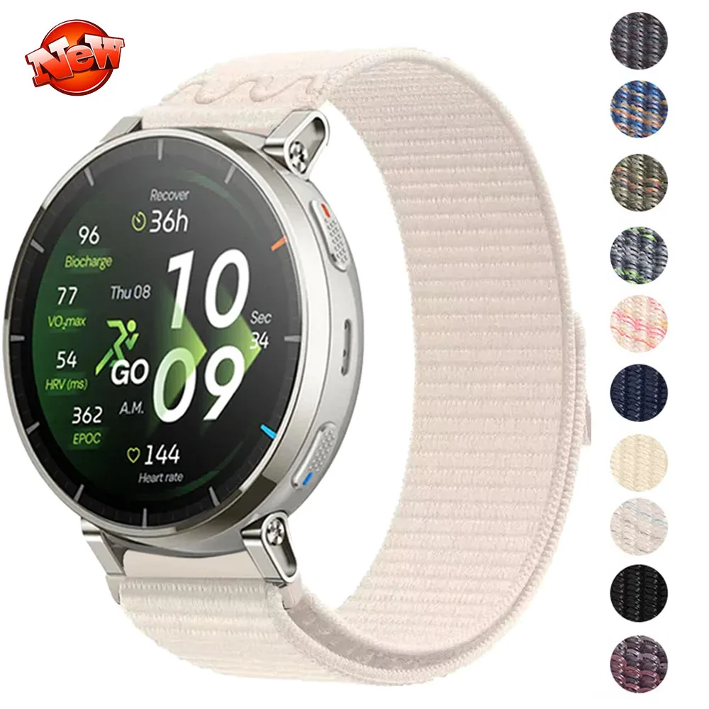 22mm 20mm Nylon Strap for Amazfit Bip Max 6 5/Balance 3/Active 3/Max Comfortable Bracelet Band for Amazfit T-Rex3/Helio/GTR 4 3