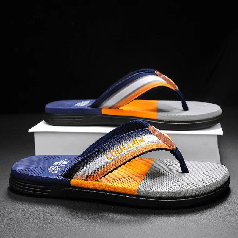 

YRZL 2025 Mens Flip Flops Summer Sandals Men Lightweight Comfortable Beach Slippers Anti Slip Casual Outdoor Slippers for Men