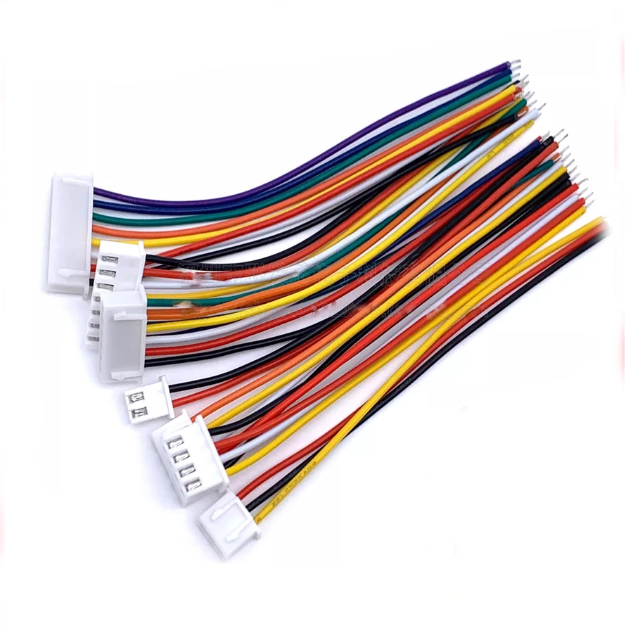 100pcs/Lot XH2.54 Wire Harness Cable Single-Head Electronic Line 2P/3P/4P/5P/6P/7P/8P/9P/10P 10CM