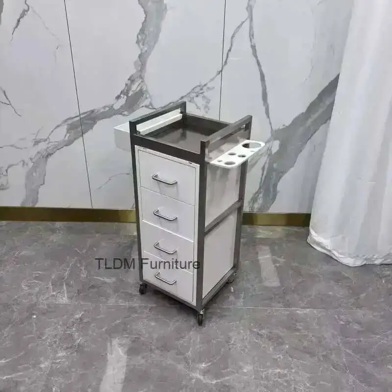 

Nail Salon Furniture Trolley Table Pedicure Hairdressing Auxiliary Cart Vintage Machine Laser Professional Beauty tool cart