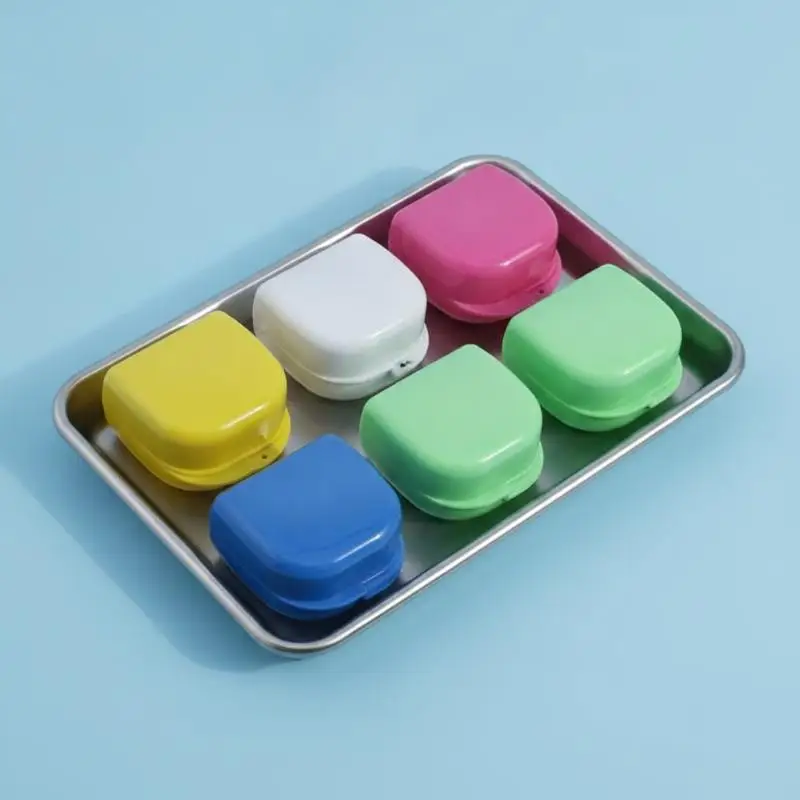 Portable Plastic Denture Box Custom Logo Multi Color For Dental Clinics Home Use