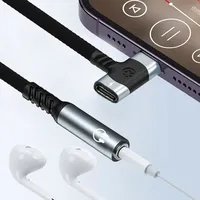 2 in 1 USB C Splitter PD Fast Charger Cable Type C to 3.5 Jack Audio Adapter For Samsung S24 S23 S22 Ultra A54 iPhone 15 Xiaomi