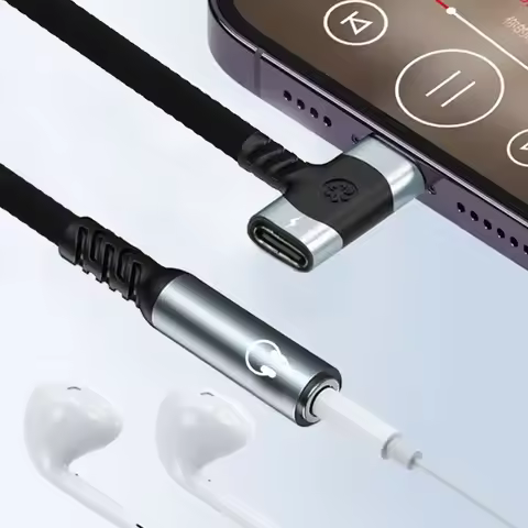 2 in 1 USB C Splitter PD Fast Charger Cable Type C to 3.5 Jack Audio Adapter For Samsung S24 S23 S22 Ultra A54 iPhone 15 Xiaomi