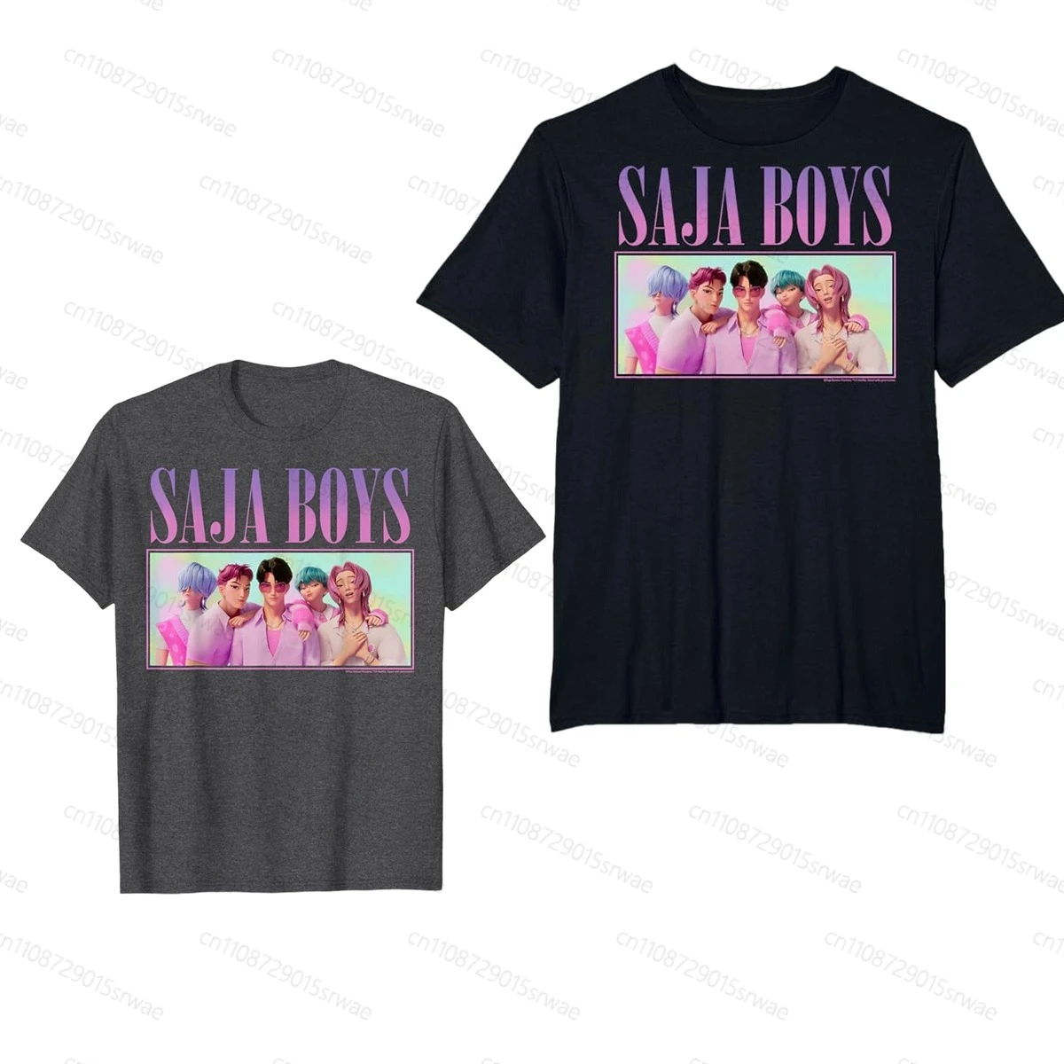 

2025 KPop Demon Hunters Man and Women Kids Gifts Fashion Hip Hop T-shirt Loose Short Sleeve T-Shirt Tops Casual Anime