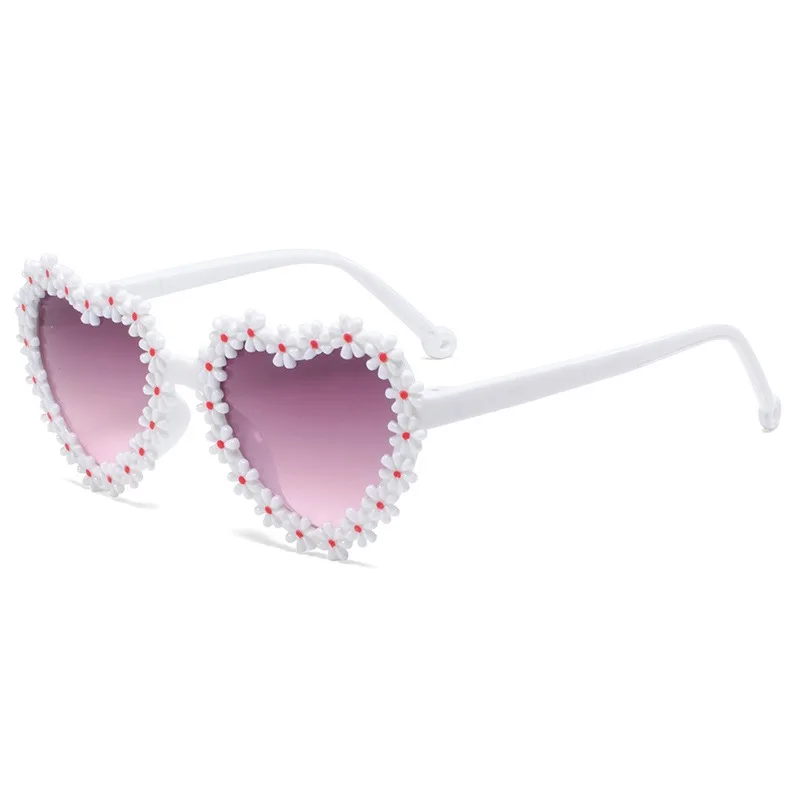 2026 Neue Herzförmige Kinder-Sonnenbrille Schillernde Farben Modischer UV400-Schutz Outdoor-Sonnenbrille für Kleinkinder Mädchen Jungen – Detail 10