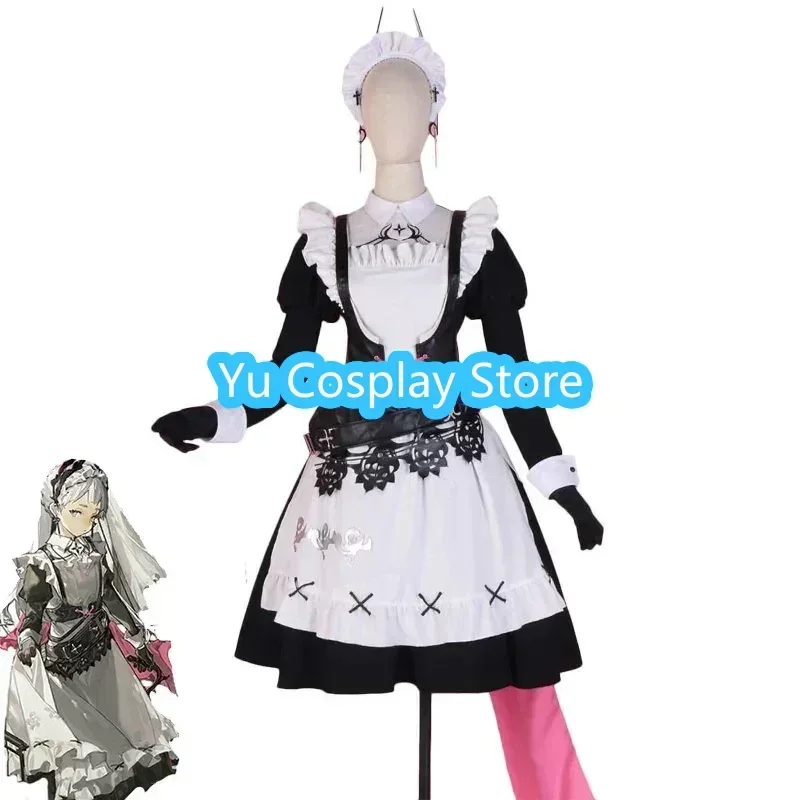 Game Arknights Irene Cosplay Costume Women Cute Maid Dress Party Suit Anime Clothing Halloween Carnival Uniforms Custom Made