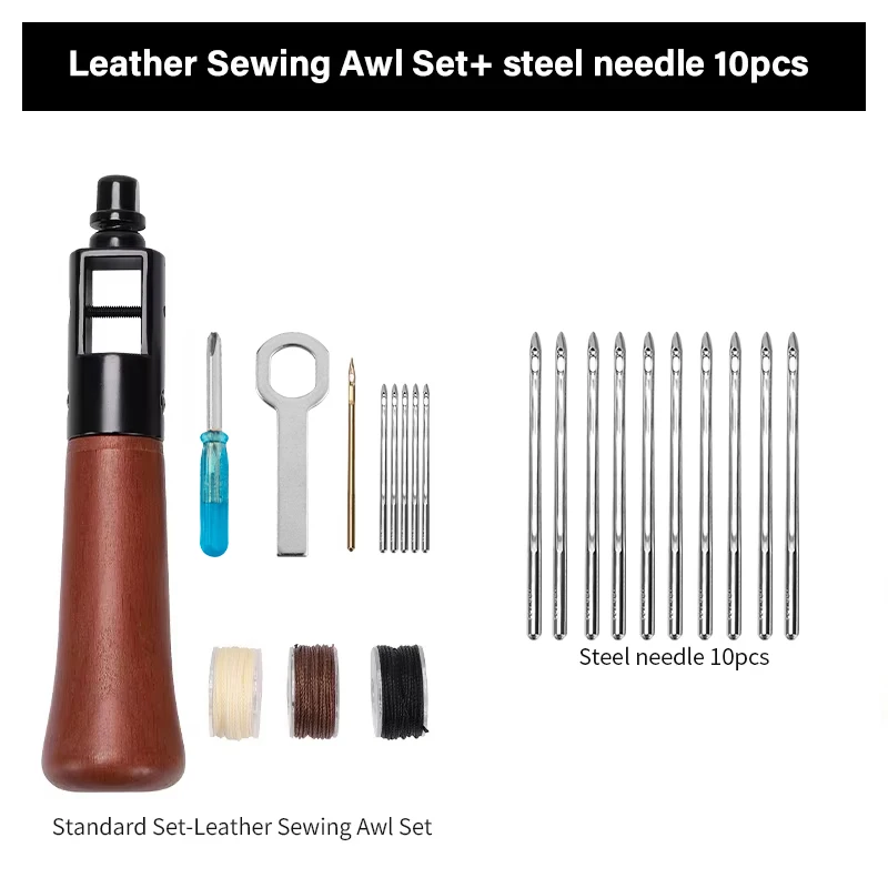 WUTA Leder Nähen Ahle Faden Kit Hand Nähmaschine Werkzeuge Kit Leder Handwerk Nähen Schuhmacher Leinwand Reparatur