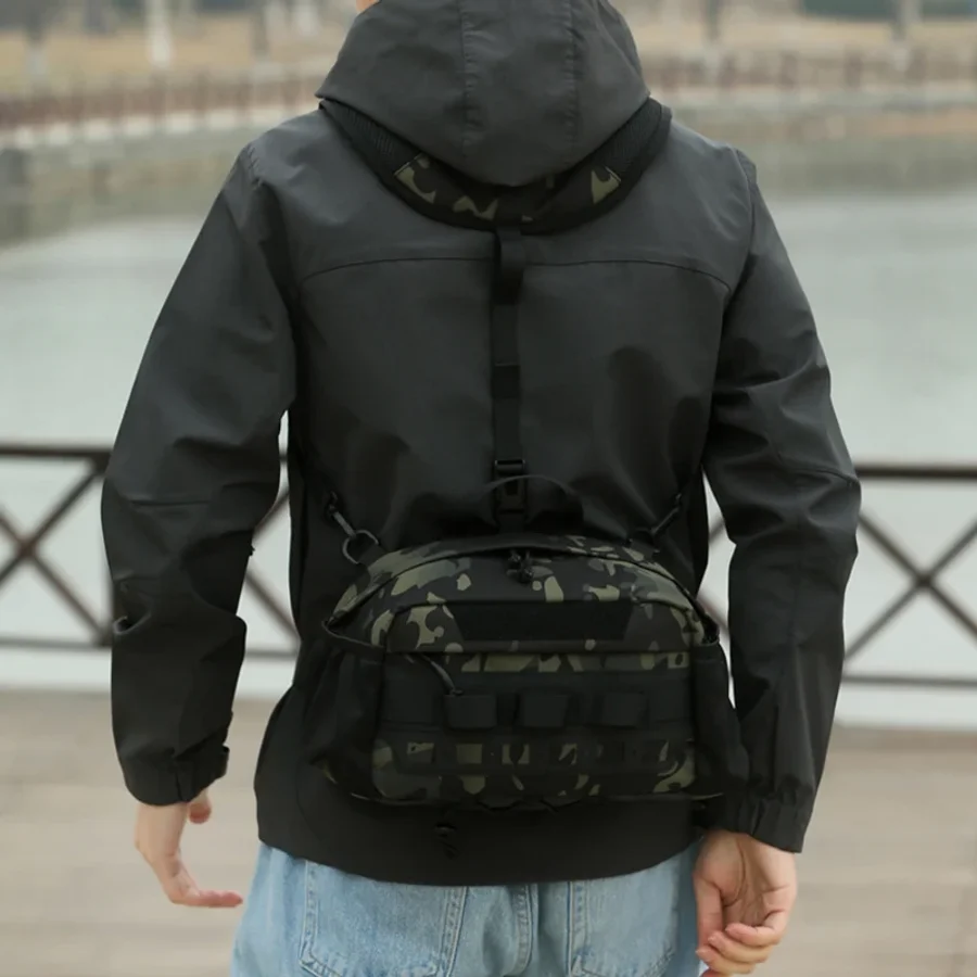 Hiking Vest Backpack Fishing Tactical Chest Bag Utility  Sports Molle Waist Bags Large Outdoor Hunting Fanny Pack Camping
