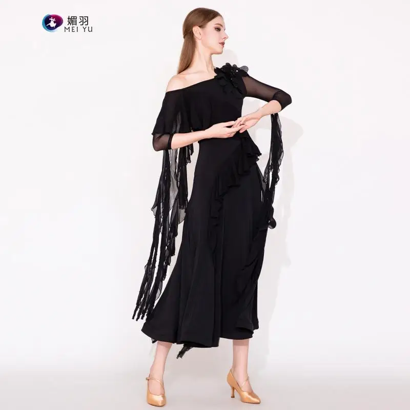 

2025 Woman New Modern Dance Dress National Standard Dance Ballroom Dance Waltz Dress My941