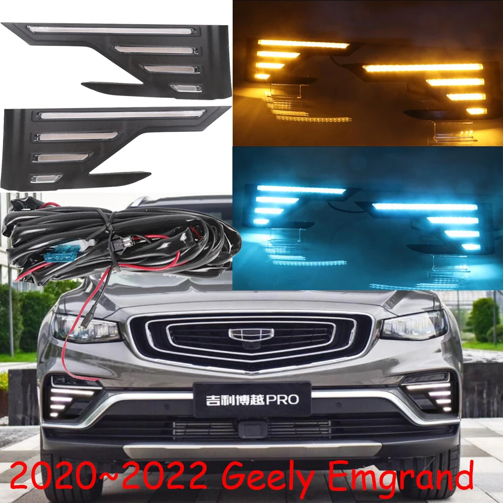 

Car bumper headlight Geely Emgrand pro daytime light 2020~2022y DRL car accessories LED headlamp Geely Emgrand pro fog light