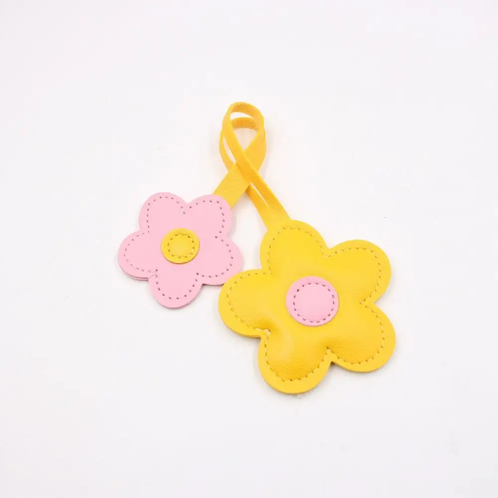 بو الجلود عباد الشمس حقيبة قلادة المتناقضة الكرتون خمسة البتلة زهرة المفاتيح موضة سيارة كيرينغ حقيبة قلادة حقيبة حلية